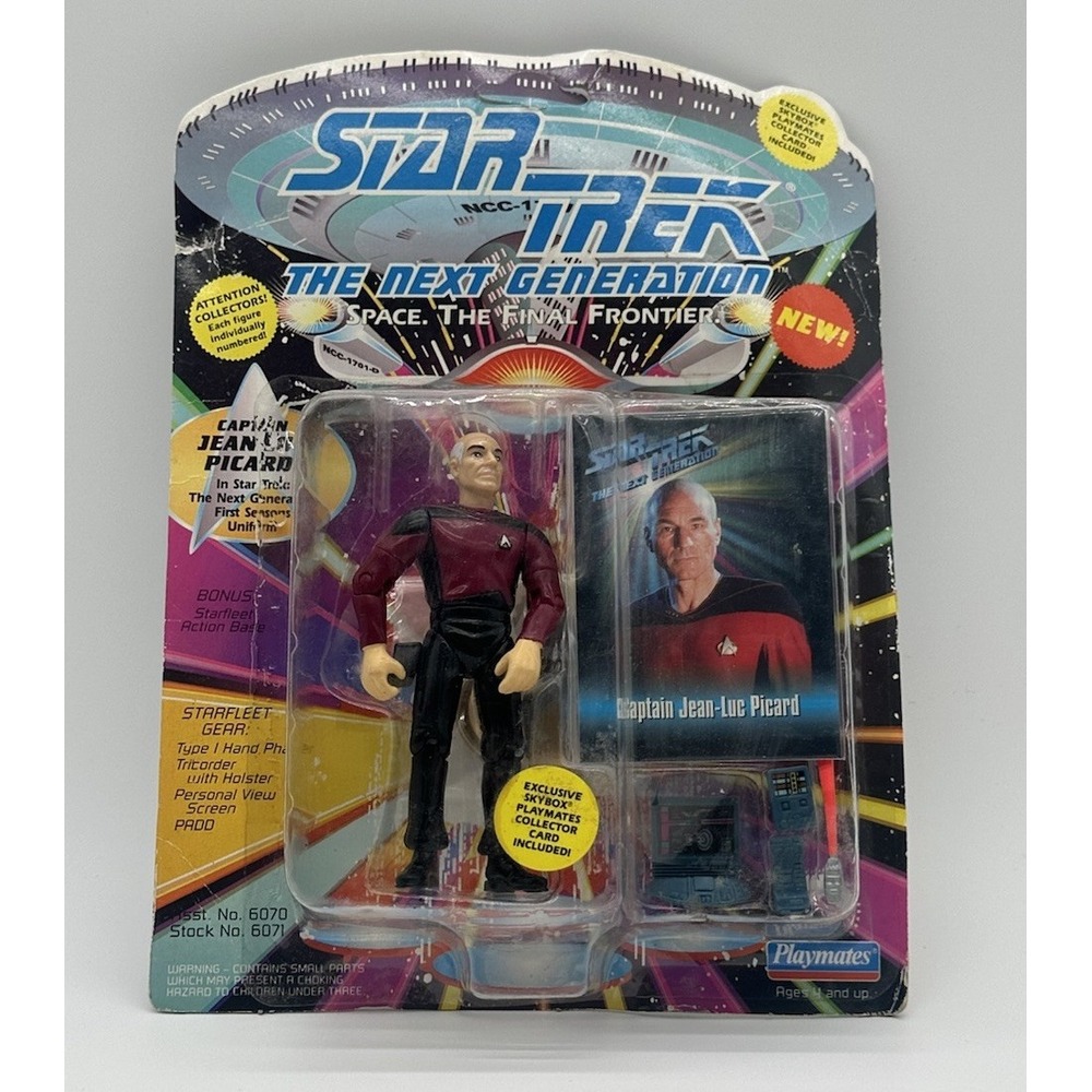 1993 PLAYMATES STAR TREK TNG CAPTAIN JEAN-LUC PICARD ACTION FIGURE SEALED